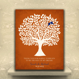 Personalized Thank You Gift For Mother of Groom Man of My Dreams Parents of Groom Gift Family Wedding Poem Tree Gift For Mom and Dad Custom Art Print #LT-1114