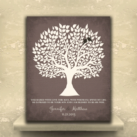 Personalized Gift For Mother of Groom You Raised With Love This Man Thank You Gift For Parents of Groom Gift Family Wedding Poem Tree Gift For Mom and Dad Custom Art Print #LT-1116