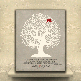 Personalized Thank You Gift For Parents Hodding Carter Quote Two Lasting Bequests Gift For Mother of Groom or Bride Family Wedding Poem Tree Gift For Mom and Dad Custom Art Print #LT-1122