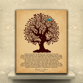 Personalized Thank You Gift For Parents Mother of Bride Years I Had Been Searching Family Wedding Poem Tree Gift For Mom and Dad Custom Art Print #LT-1127