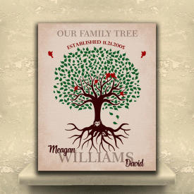 Custom Family Tree Roots Our Family Tree Gift For Couple Anniversary Housewarming Grandparents Personalized Family Wedding Poem Tree 1st 2nd 10th Mom and Dad Custom Art Print #LT-1129