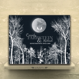 Personalized 10 Year Anniversary Gift of Tin Aluminum Honeymoon Winter Trees For Couple Ten Year Wedding Anniversary 1st First 2nd 10th Gift From Husband or Wife #LT-1148