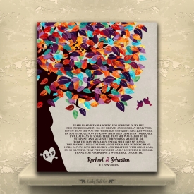 Personalized Mother of Bride Gift For Parents From Groom To Bride’s Parents Years I Had Been Searching Colorful Fruit Wedding Poem Tree Birthday Thank You Custom Art Print #LT-1170