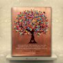 Faux Copper Turquoise 7th Wedding Anniversary I Love You For All That You Are Personalized Gift For Husband Wife or Couple Wedding Tree 1st First 2nd 10th Birthday Custom Art Print #LT-1180