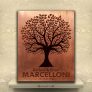 Family Tree Faux Copper Background Established 10 Year Anniversary Gift #1181