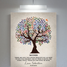 Two Lasting Bequests Quote Personalized Gift For Mother’s Day Watercolor Tree Gift From Son Custom Art Print #1247