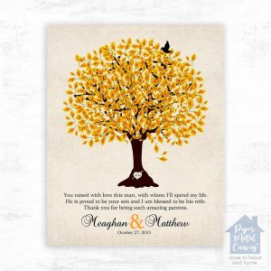 Oak Tree Wedding Wall Plaque Gift for Mother Of The Groom LTC-1102
