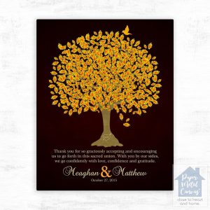 Oak Tree Wedding Wall Plaque Gift for Mother Of The Groom LTC-1105