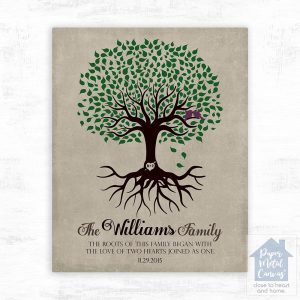 Tree with Roots Wedding Wall Plaque Gift for Bride And Groom LTC-1109