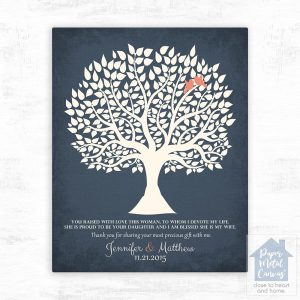 Tree Silhouette Wedding Wall Plaque Gift for Mother Of The Bride LTC-1117