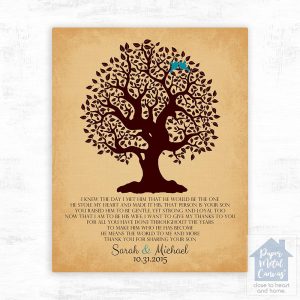 Knotty Tree Wedding Wall Plaque Gift for Mother Of The Groom LTC-1126