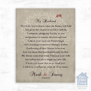 Love Poem for Husband Wedding Wall Plaque Gift for Groom LTC-1137