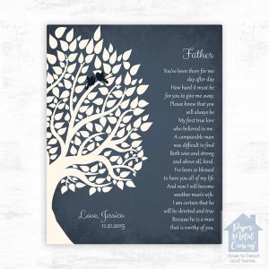 Wedding Tree Poem Wedding Wall Plaque Gift for Father LTC-1140