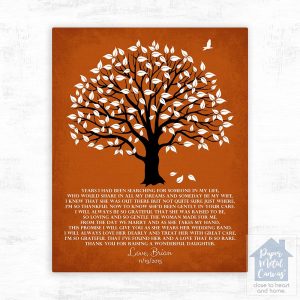 Magnolia Tree Wedding Wall Plaque Gift for Mother Of The Bride LTC-1151