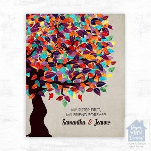 Half Spring Tree Wedding Wall Plaque Gift for Sister LTC-1164