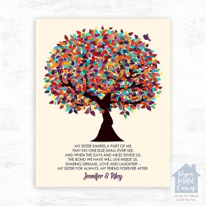 Spring Tree Wedding Wall Plaque Gift for Sister LTC-1166