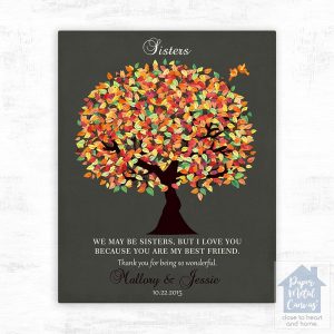 Autumn Tree Wedding Wall Plaque Gift for Sister LTC-1191