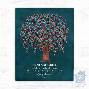 Teal Willow Tree Family Appreciation Wall Plaque Gift for Aunt LTC-1198