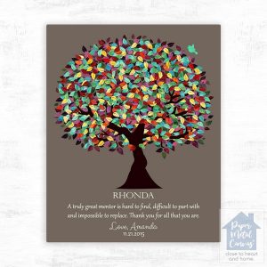 Colorful Spring Tree Leadership Appreciation Wall Plaque Gift for Mentor LTC-1201