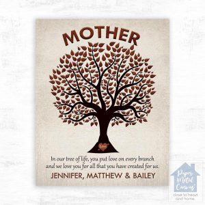 Tree Silhouette Mother's Day Wall Plaque Gift for Mom LTC-1221