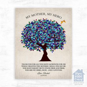 Peacock Tree Mother's Day Wall Plaque Gift for Mom LTC-1224