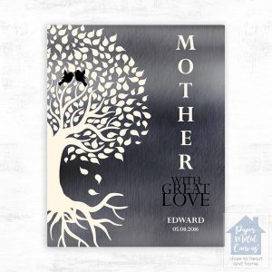 Tin Half Tree with Roots Mother's Day Wall Plaque Gift for Mom LTC-1225