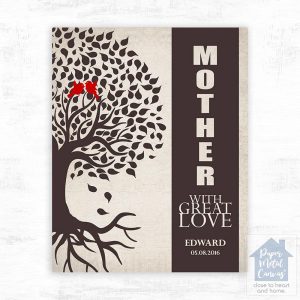 Half Tree with Roots Mother's Day Wall Plaque Gift for Mom LTC-1226