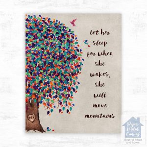 Half Willow Tree Baby Birth Wall Plaque Gift for Girl LTC-1237