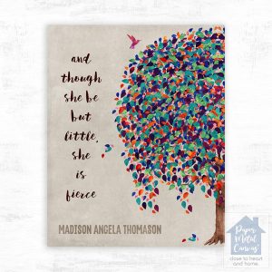 Half Willow Tree Baby Birth Wall Plaque Gift for Girl LTC-1239