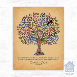 Watercolor Tree Wedding Wall Plaque Gift for Mother Of The Groom LTC-1260