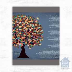 Late Spring Tree Wedding Wall Plaque Gift for Parents LTC-1313