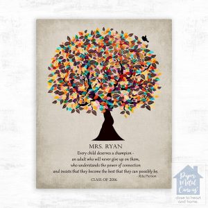 Late Spring Tree Teacher Appreciation Wall Plaque Gift for Educator LTC-1321