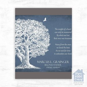 White Oak Tree Memorial Wall Plaque Gift for Bereaved Family LTC-1329