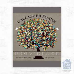 Autumn Tree Anniversary Wall Plaque Gift for Couple LTC-1342