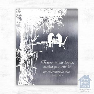 Tin White Sequoia Tree Memorial Wall Plaque Gift for Bereaved Parents LTC-1353