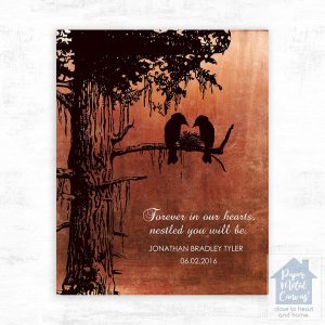 Copper Dark Sequoia Tree Memorial Wall Plaque Gift for Bereaved Parents LTC-1354