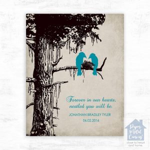 Dark Sequoia Tree Memorial Wall Plaque Gift for Bereaved Parents LTC-1357