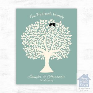 Tree Silhouette Anniversary Wall Plaque Gift for Couple LTC-1360