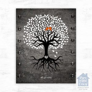 Iron Tree with Roots 6th Anniversary Wall Plaque Gift for Couple LTC-1373