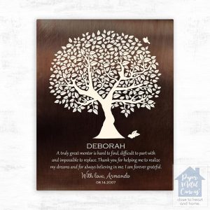 Bronze Olive Tree Leadership Appreciation Wall Plaque Gift for Mentor LTC-1392