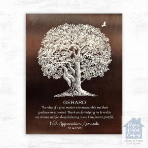 Bronze Oak Tree Leadership Appreciation Wall Plaque Gift for Mentor LTC-1397