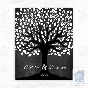 Dramatic Tree Anniversary Wall Plaque Gift for Couple LTC-1402