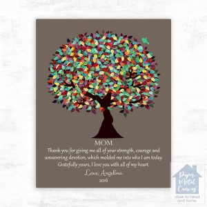 Colorful Spring Tree Mother's Day Wall Plaque Gift for Mom LTC-1420