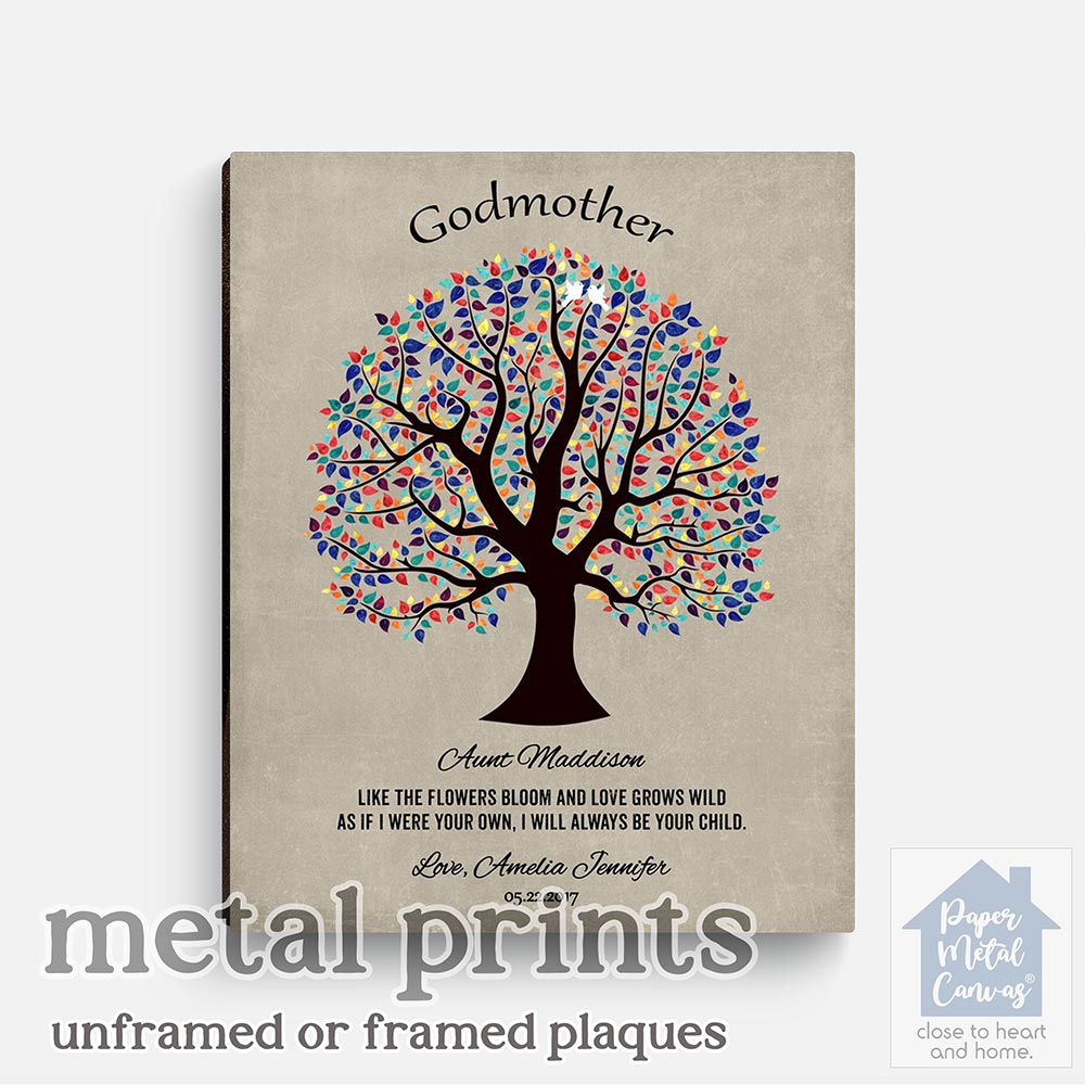 Curly Tree Faith Milestone Wall Plaque Gift for Godmother LTC-1460 - Image 3