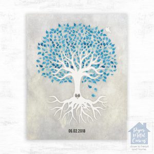 White Canopy Tree Anniversary Wall Plaque Gift for Couple LTC-1532