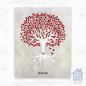 White Canopy Tree Anniversary Wall Plaque Gift for Couple LTC-1533