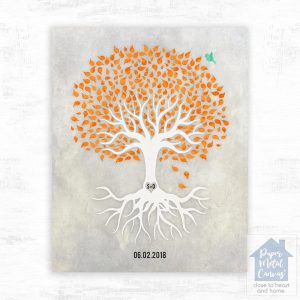 White Canopy Tree Anniversary Wall Plaque Gift for Couple LTC-1534