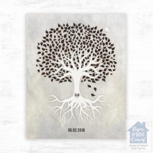 White Canopy Tree Anniversary Wall Plaque Gift for Couple LTC-1535