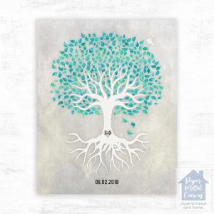 White Canopy Tree Anniversary Wall Plaque Gift for Couple LTC-1536