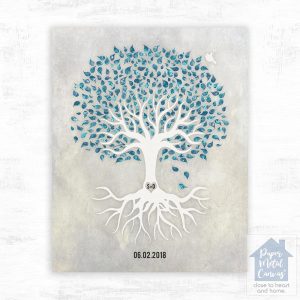 White Canopy Tree Anniversary Wall Plaque Gift for Couple LTC-1538